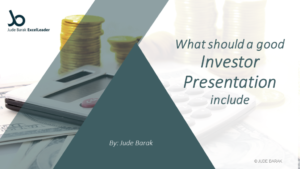 What should a good Investor Presentation include