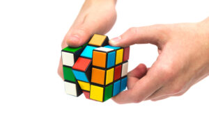 Rubik's cube representing the complexity of explaining startup problems to investors